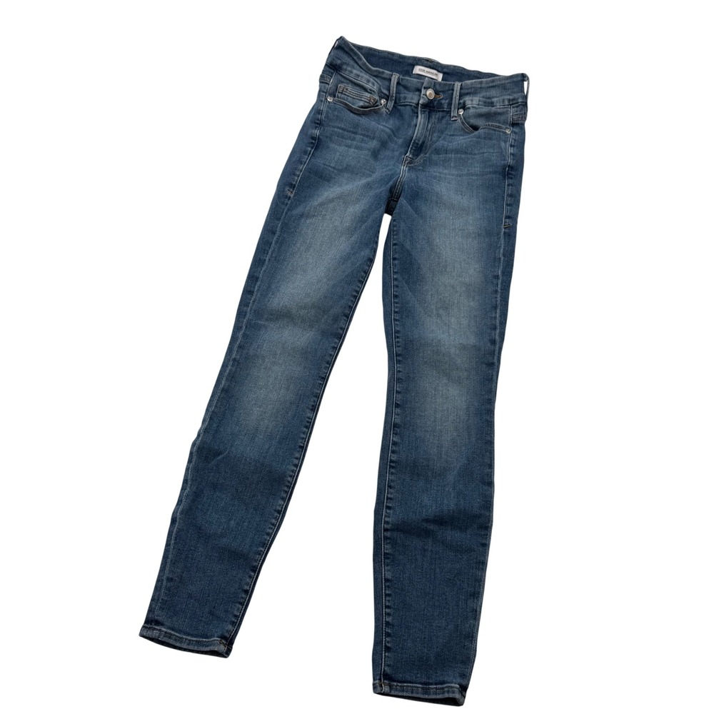 Good American Good Legs Skinny Jeans Blue High Rise‎ Distressed Pockets Size 6